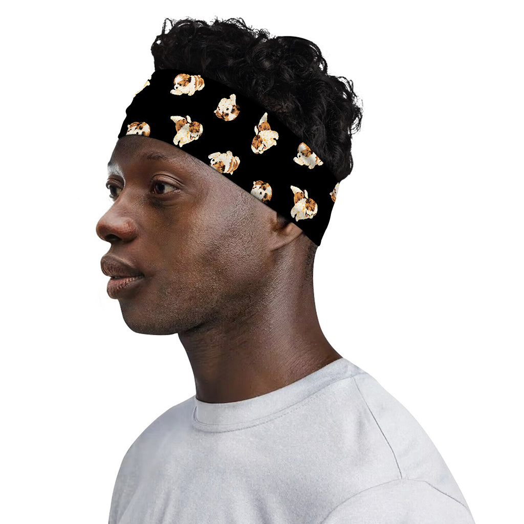 Shih Tzu Puppy Pattern Print Sports Headband