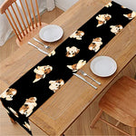 Shih Tzu Puppy Pattern Print Table Runner