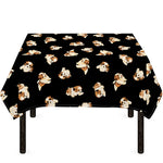 Shih Tzu Puppy Pattern Print Tablecloth