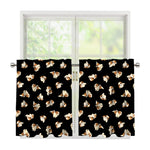 Shih Tzu Puppy Pattern Print Tier Curtains