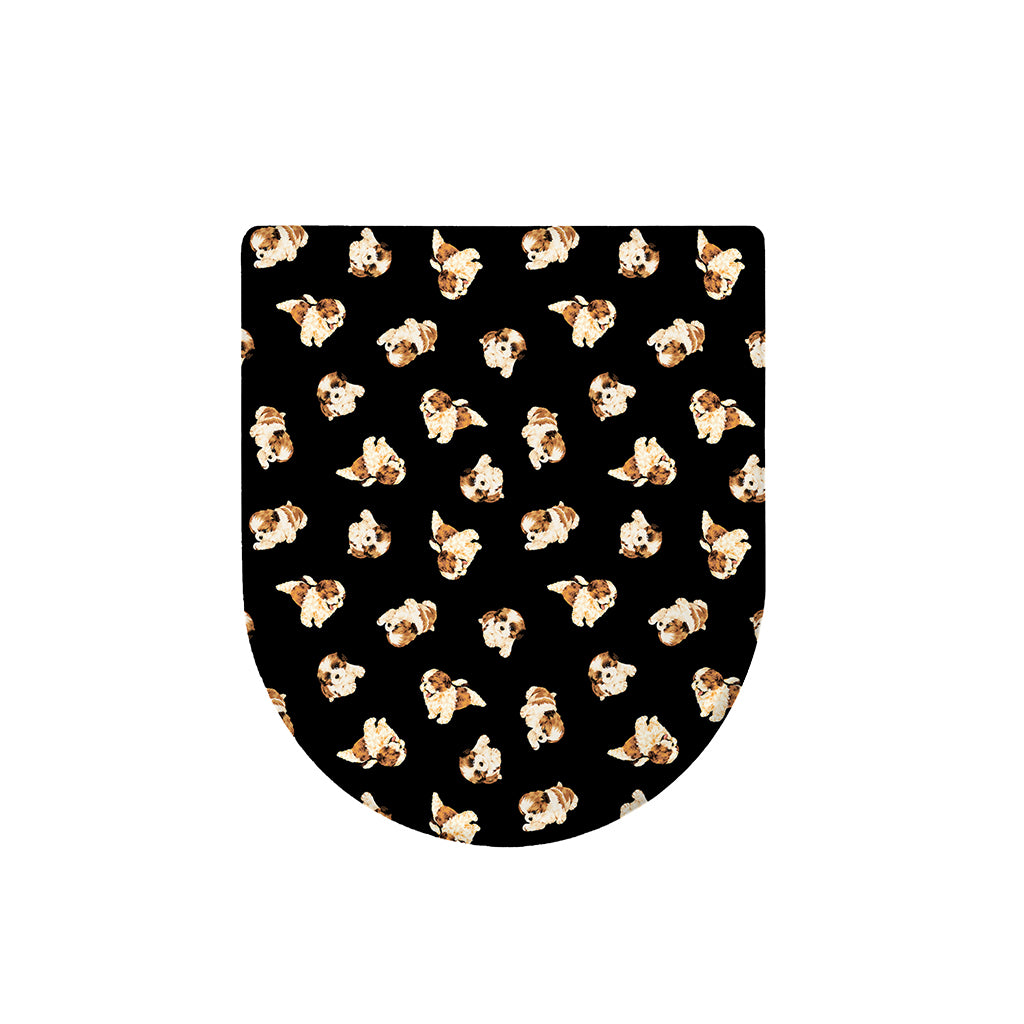 Shih Tzu Puppy Pattern Print Toilet Lid Cover