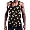 Shih Tzu Puppy Pattern Print Men's Workout Tank Top