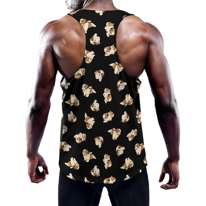 Shih Tzu Puppy Pattern Print Training Tank Top