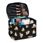 Shih Tzu Puppy Pattern Print Travel Makeup Bag