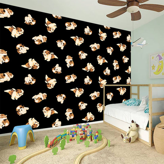 Shih Tzu Puppy Pattern Print Wall Sticker