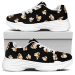 Shih Tzu Puppy Pattern Print White Chunky Shoes