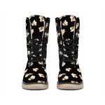 Shih Tzu Puppy Pattern Print Winter Boots