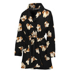 Shih Tzu Puppy Pattern Print Women's Bathrobe