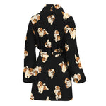 Shih Tzu Puppy Pattern Print Women's Bathrobe