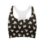 Shih Tzu Puppy Pattern Print Women's Sports Bra