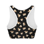 Shih Tzu Puppy Pattern Print Women's Sports Bra
