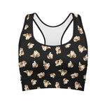 Shih Tzu Puppy Pattern Print Women's Sports Bra