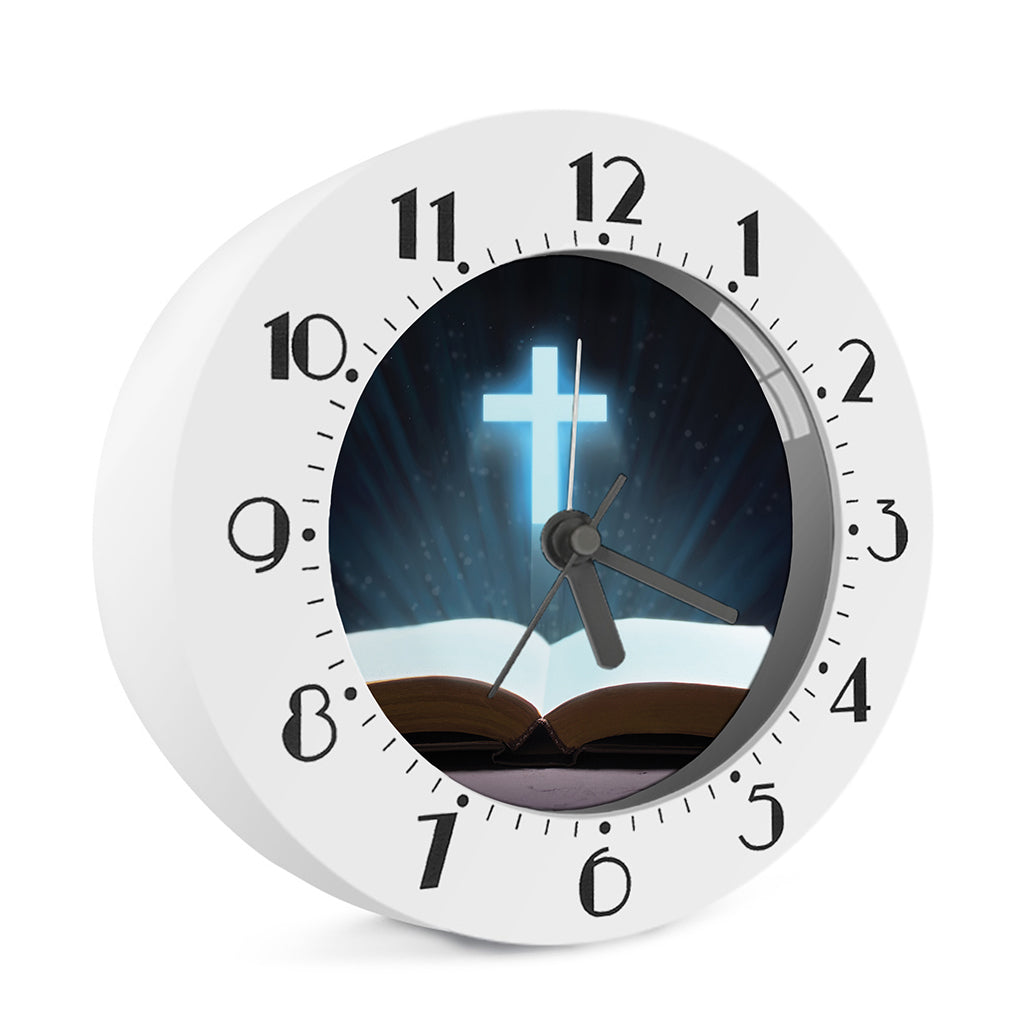 Shining Holy Bible Print Alarm Clock
