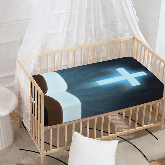 Shining Holy Bible Print Baby Crib Sheet