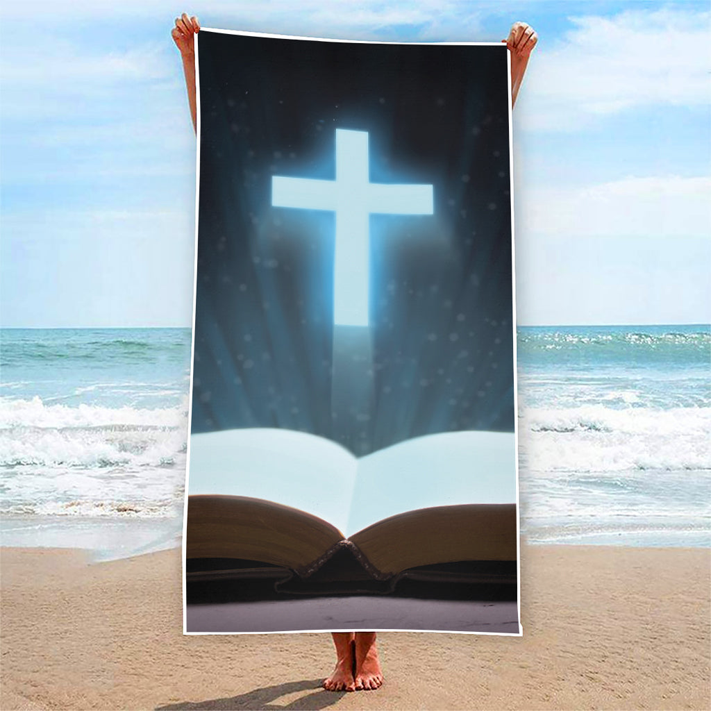Shining Holy Bible Print Beach Towel