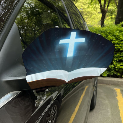 Shining Holy Bible Print Car Side Mirror Covers