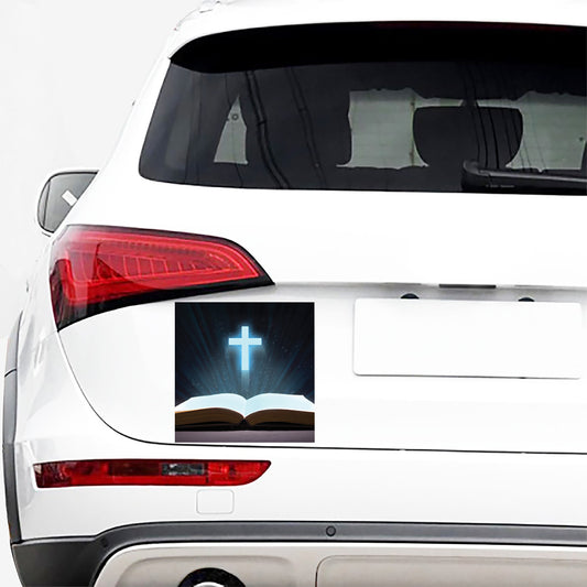 Shining Holy Bible Print Car Sticker