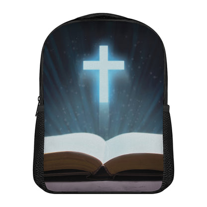 Shining Holy Bible Print Casual Backpack