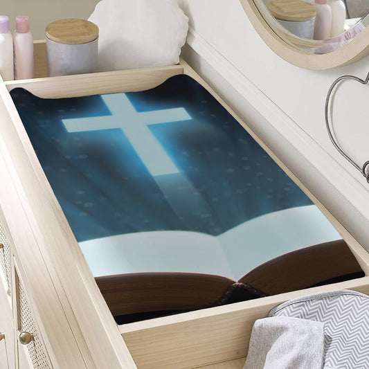 Shining Holy Bible Print Changing Pad Cover