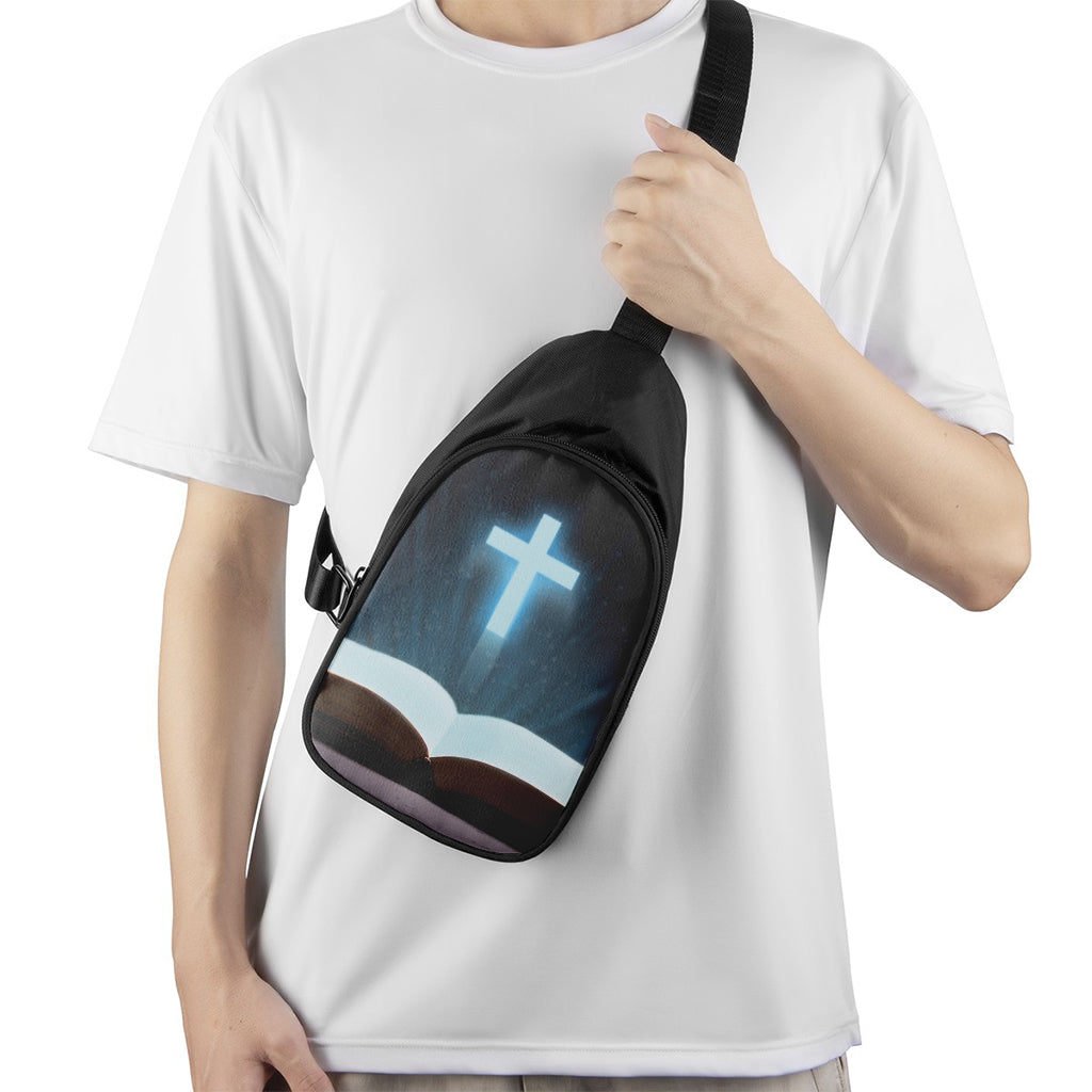 Shining Holy Bible Print Chest Bag