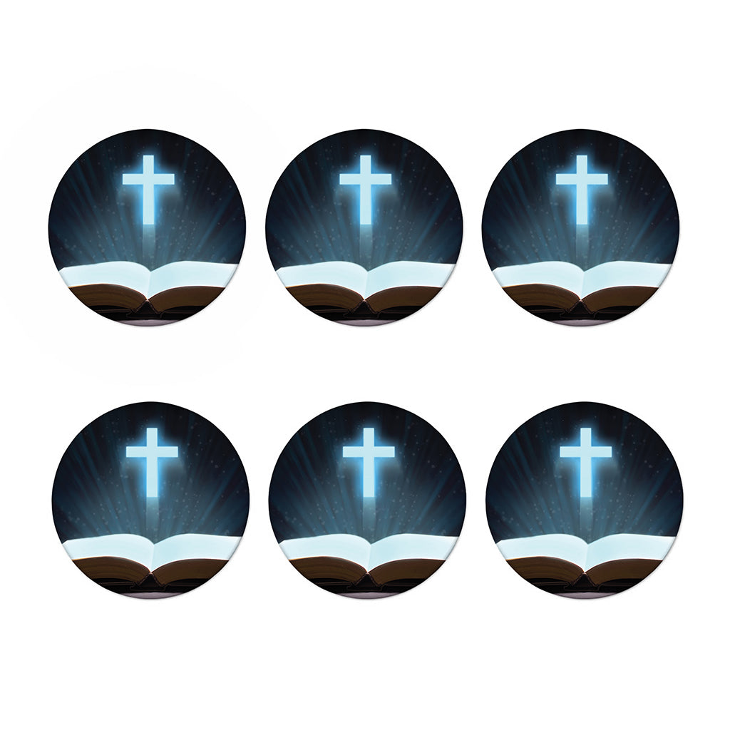 Shining Holy Bible Print Coaster Set