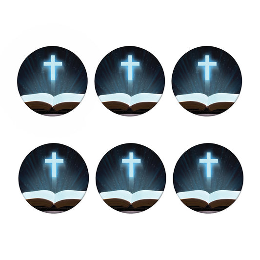 Shining Holy Bible Print Coaster Set