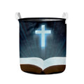 Shining Holy Bible Print Collapsible Laundry Basket