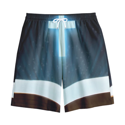 Shining Holy Bible Print Cotton Shorts