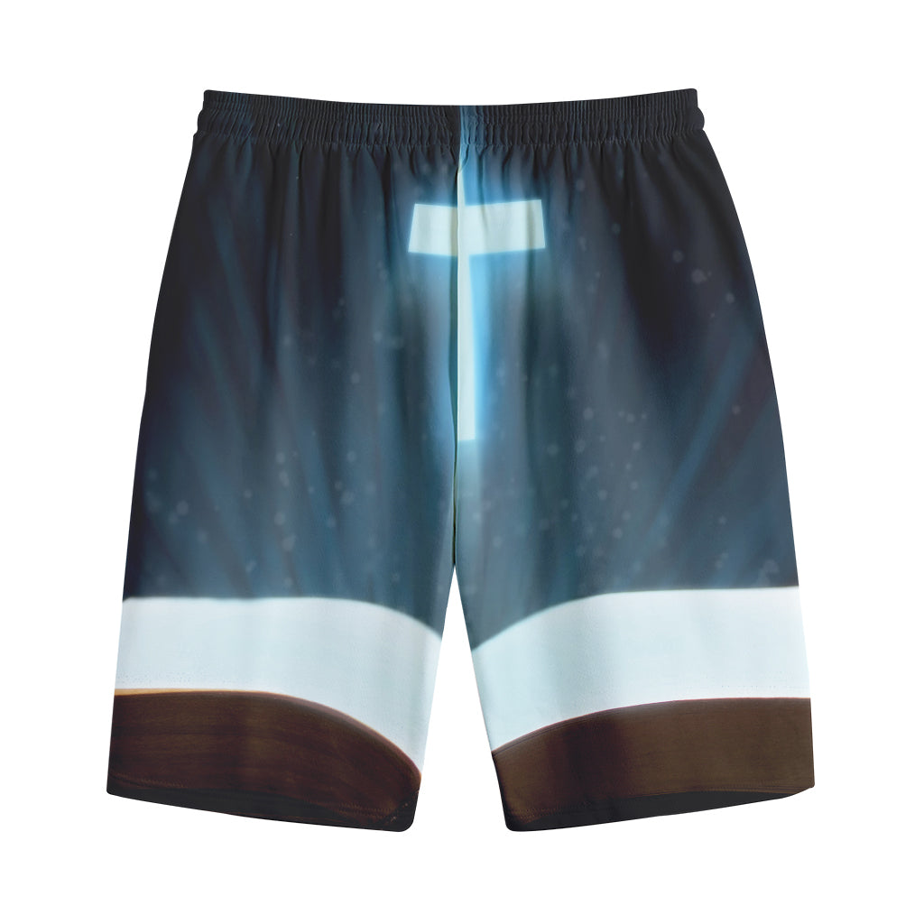 Shining Holy Bible Print Cotton Shorts