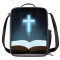Shining Holy Bible Print Crossbody Lunch Bag