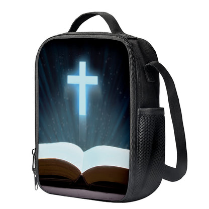 Shining Holy Bible Print Crossbody Lunch Bag