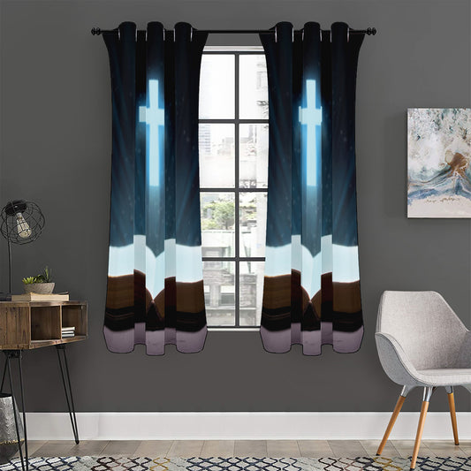Shining Holy Bible Print Curtain