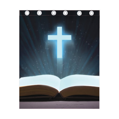 Shining Holy Bible Print Curtain