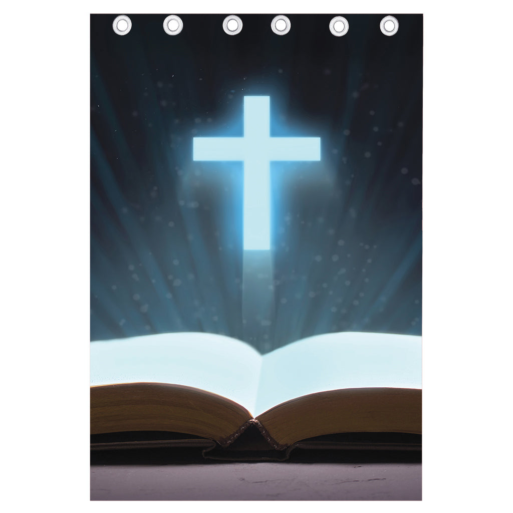 Shining Holy Bible Print Curtain