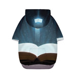 Shining Holy Bible Print Dog Zip Up Hoodie