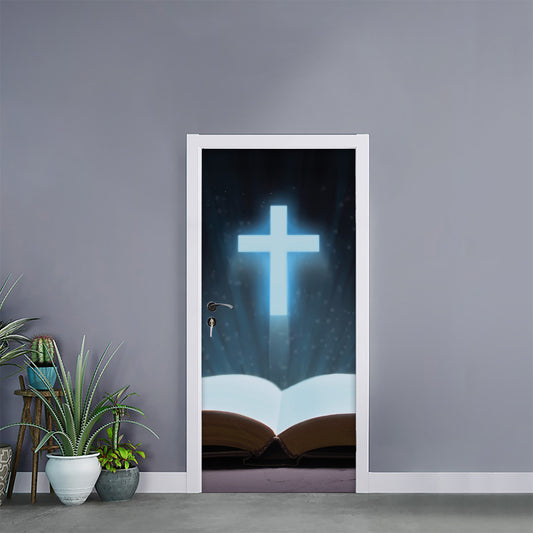 Shining Holy Bible Print Door Sticker