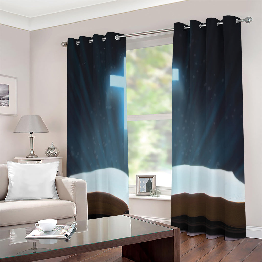 Shining Holy Bible Print Extra Wide Grommet Curtains
