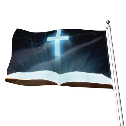 Shining Holy Bible Print Flag