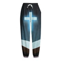 Shining Holy Bible Print Fleece Lined Knit Pants