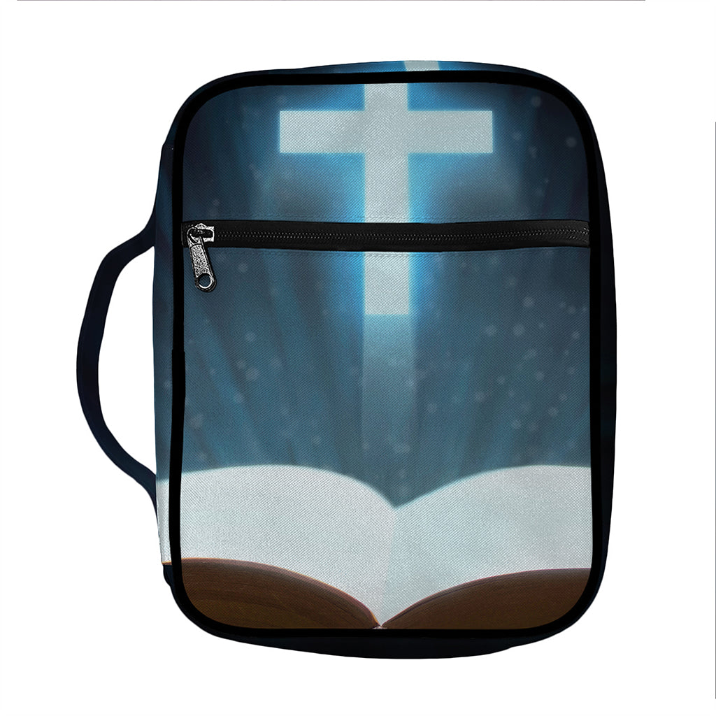 Shining Holy Bible Print Front Pocket Bible Bag