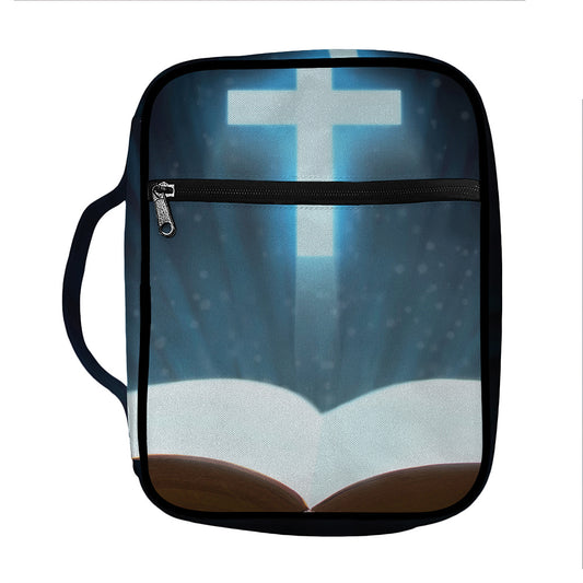 Shining Holy Bible Print Front Pocket Bible Bag