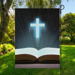 Shining Holy Bible Print Garden Flag