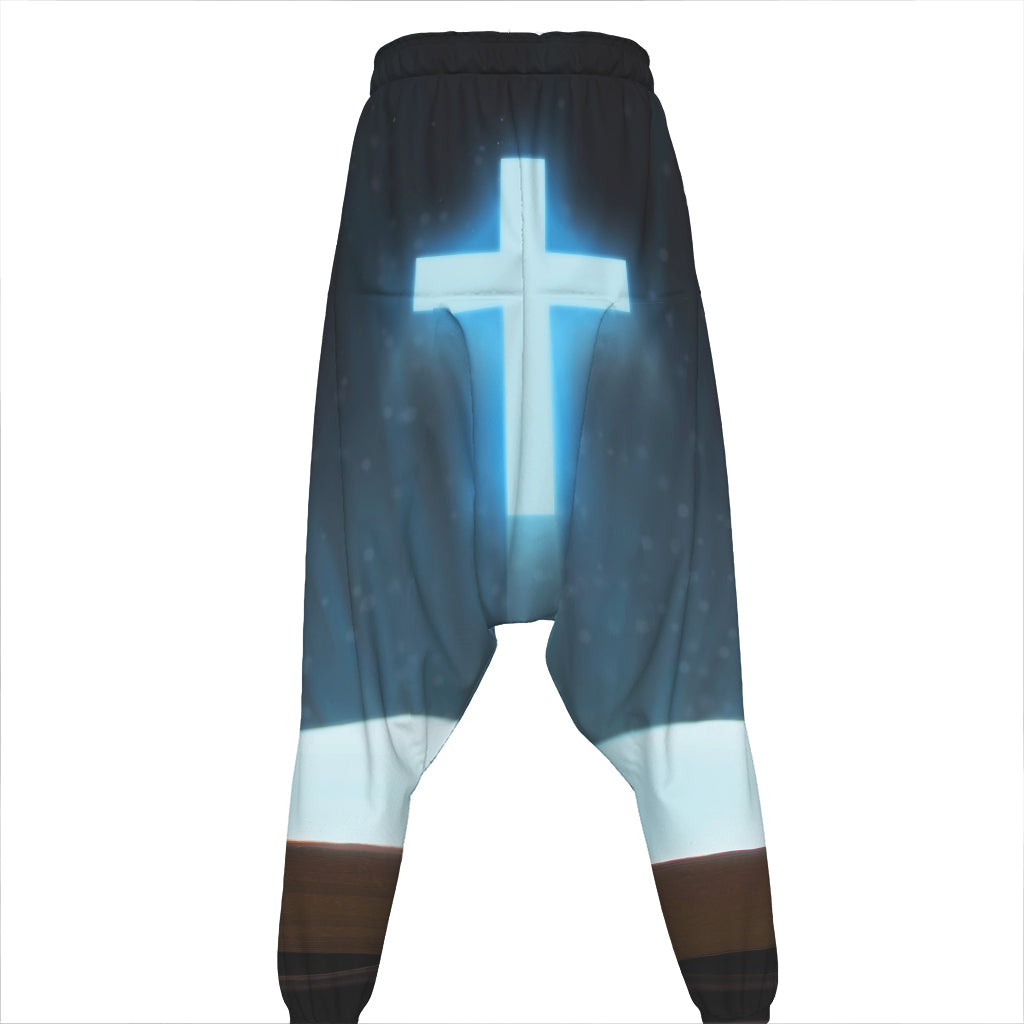 Shining Holy Bible Print Hammer Pants