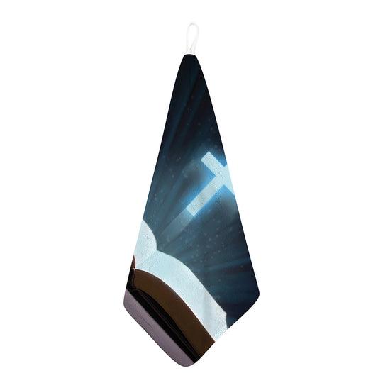 Shining Holy Bible Print Hand Towel