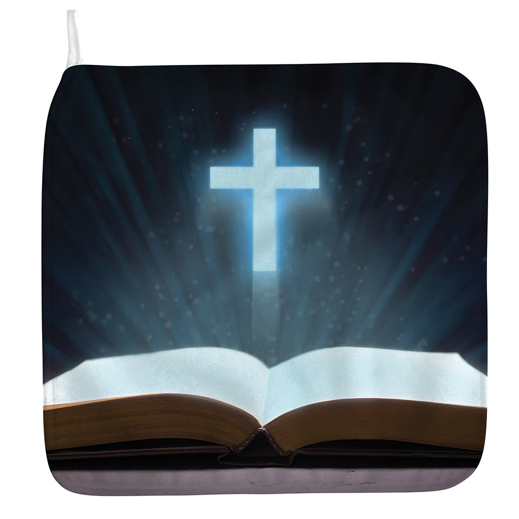 Shining Holy Bible Print Hand Towel