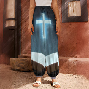 Shining Holy Bible Print Harem Pants