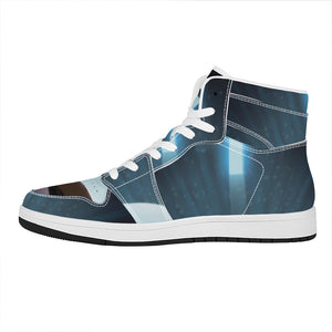 Shining Holy Bible Print High Top Leather Sneakers