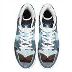 Shining Holy Bible Print High Top Leather Sneakers