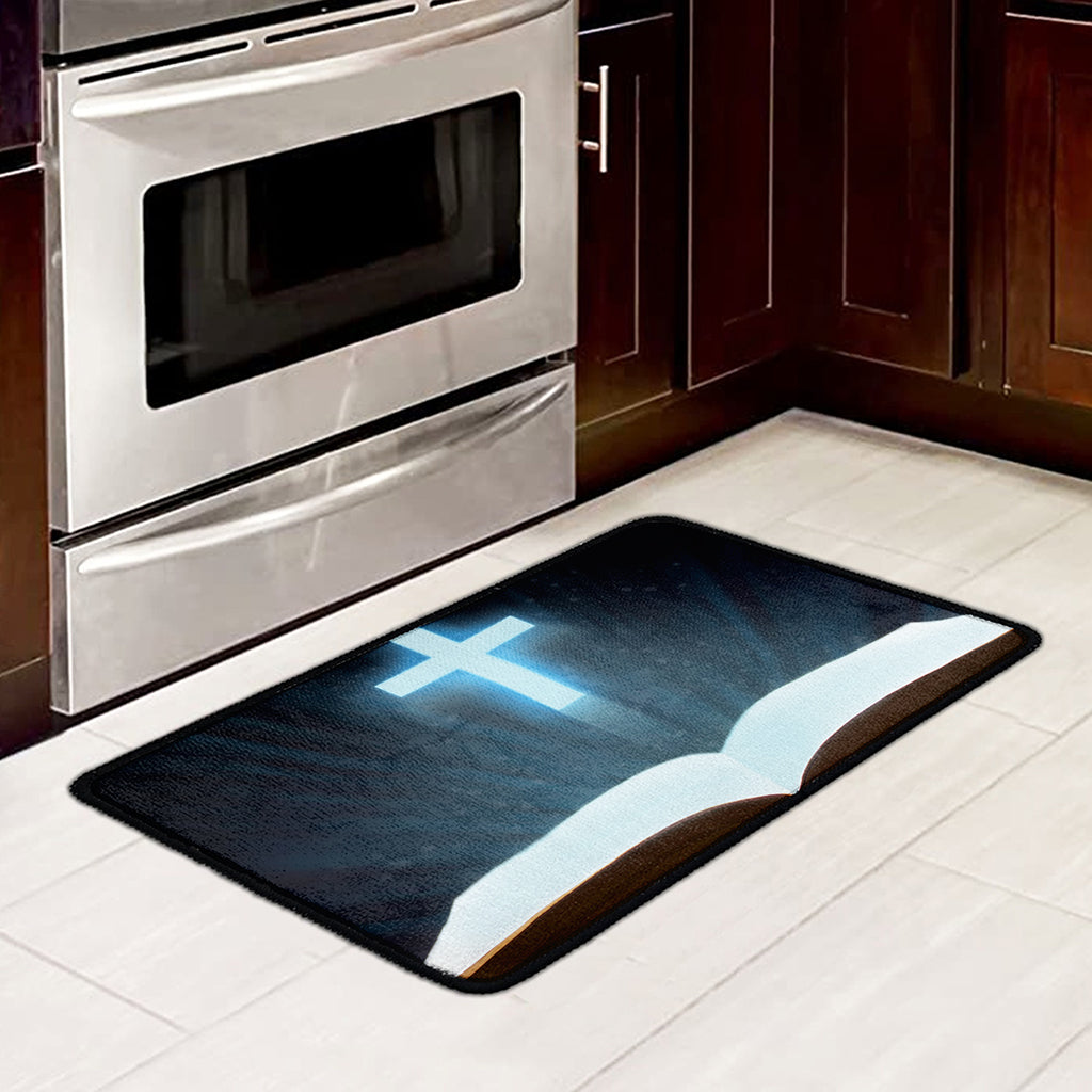 Shining Holy Bible Print Kitchen Mat