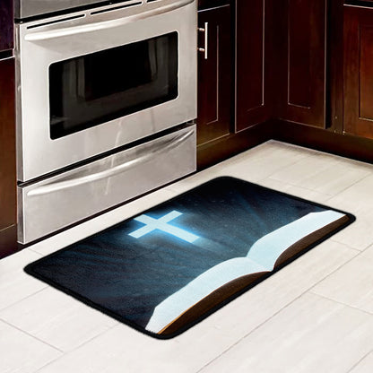 Shining Holy Bible Print Kitchen Mat